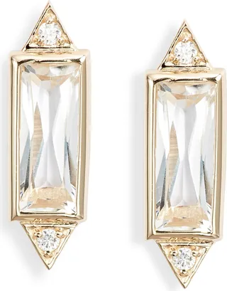 Cléo Baguette Topaz Stud Earrings