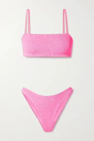 Hunza G - + Net Sustain Gigi Seersucker Bikini - Pink