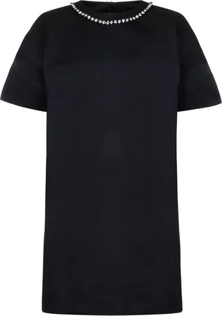 N°21 Embellished Neck Short-Sleeved Mini Dress