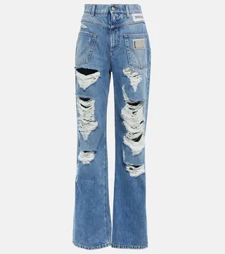 x Kim distressed jeans