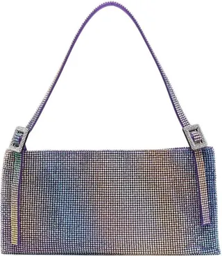 Rhinestone-Embellished Shoulder Bag