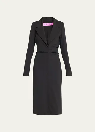 Moata V-Neck Blazer Midi Dress