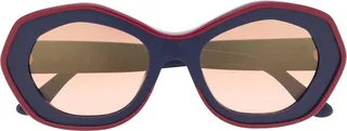 Round-Frame Logo-Print Sunglasses