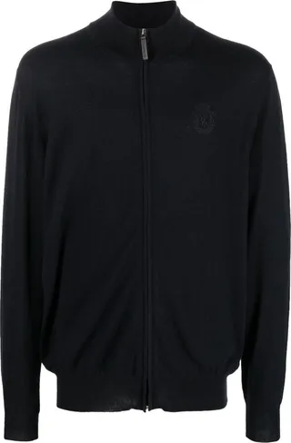 Crest cashmere-blend zip-up jumper
