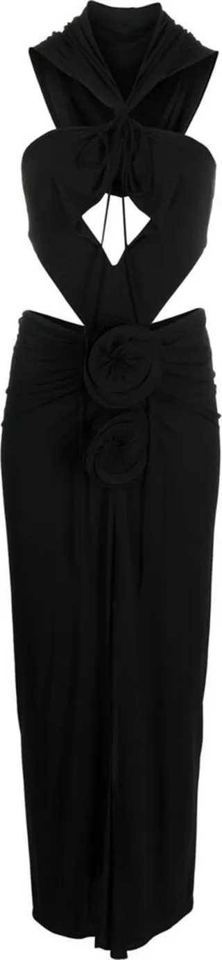 Cut-Out Silk Maxi Dress