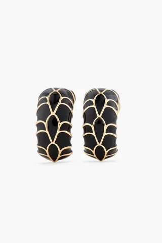 Gold-tone clip earrings