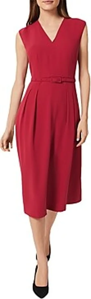 Hobbs London Tessa V Neck Belted Dress