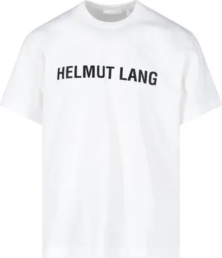 Helmut Lang Logo Printed Crewneck T-Shirt