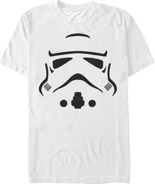 Men's Star Wars Sleek Stormtrooper Face T-Shirt - White - Large