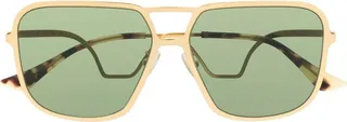 Tinted-Lenses Pilot-Frame Sunglasses