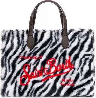 Zebra Teddy Fabric Handbag