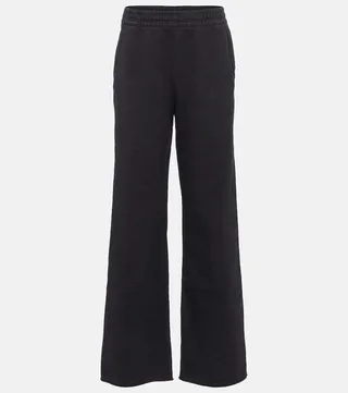 Wide-leg cotton sweatpants
