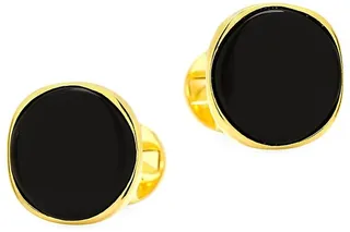 Ox & Bull Trading Co. Black Onyx & Gold-Plated Vermeil Cufflinks