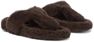 Relax Flat Footbed shearling slides