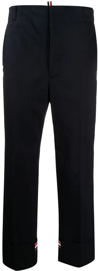 Twill Straight-Leg Trousers