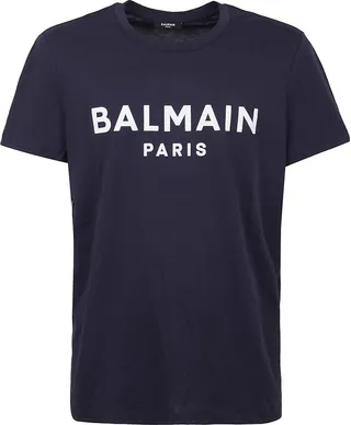 Balmain Logo Printed Crewneck T-Shirt