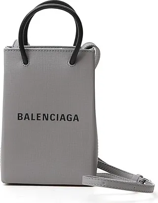 Balenciaga Logo Phone Holder Tote Bag