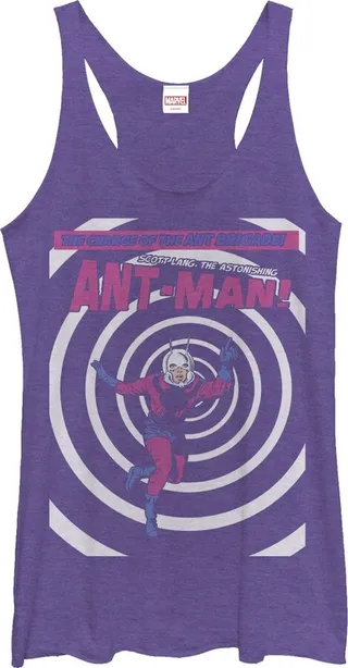 Women's Marvel Ant-Man Charge of the Ant Brigade Racerback Tank Top - Purple Heather - X Large
