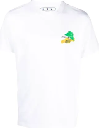 Brush Arrow logo-print T-shirt