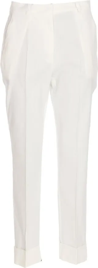 Pinko Logo Buckled Cropped Trousers