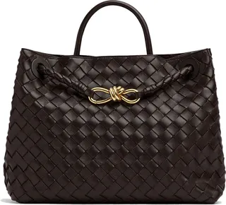 Medium Crossbody Bag In Woven Leather