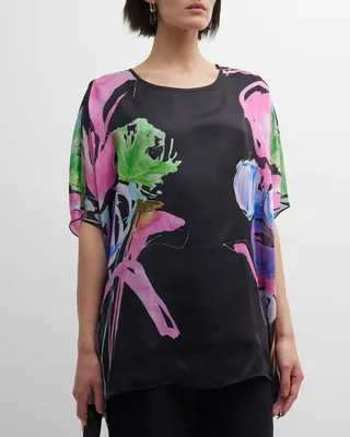 Breezy Blooms Floral-Print Tunic