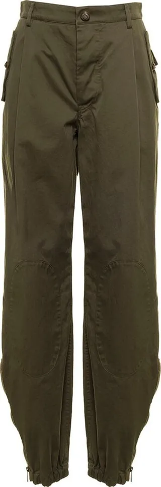 Dolce & Gabbana Logo Patch Straight Leg Cargo Trousers