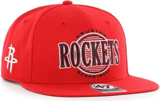 Men's '47 Brand Red Houston Rockets High Post Captain Snapback Hat