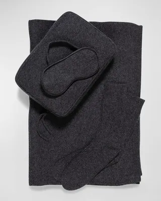 Cashmere Cable-Knit Travel Set