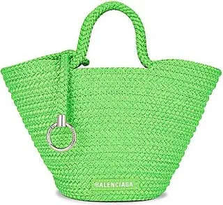 Balenciaga Small Ibiza Basket Bag in Green