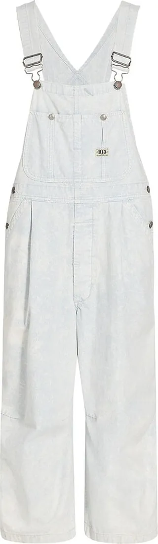 Cropped Denim Overalls
