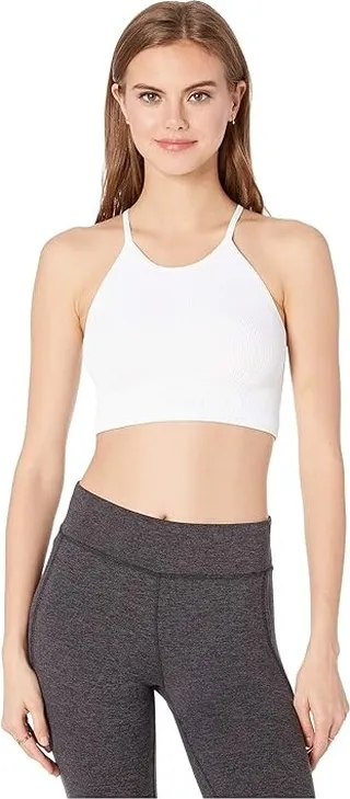 FP Movement Cropped Run Tank (White) Women's Sleeveless