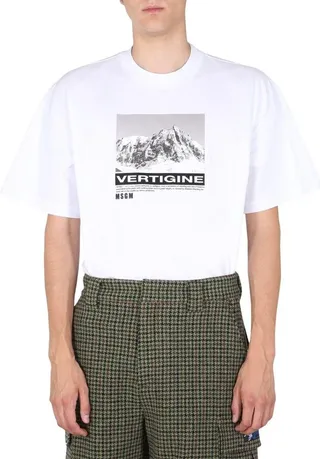 MSGM Graphic Printed T-Shirt