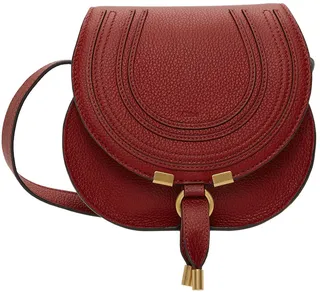 Chloé Burgundy Small Marcie Shoulder Bag