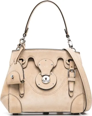 Logo-Debossed Suede Tote Bag