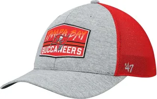 Men's '47 Brand Heathered Gray and Red Tampa Bay Buccaneers Motivator Flex Hat