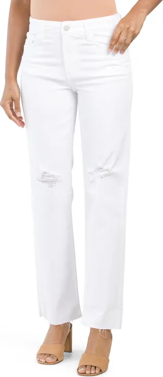 The Niki Boyfriend Jeans With Raw Cuffs
