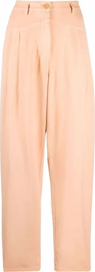 High-Waisted Straight-Leg Trousers