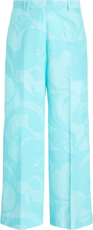 Printed Cropped Trousers