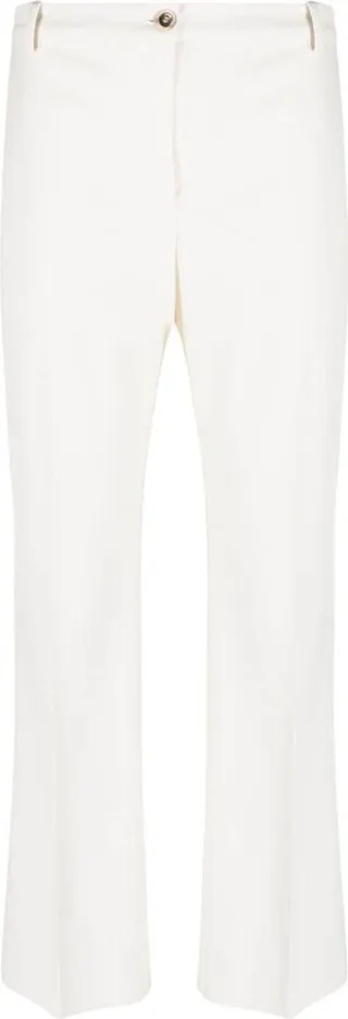 Flare cropped-leg trousers