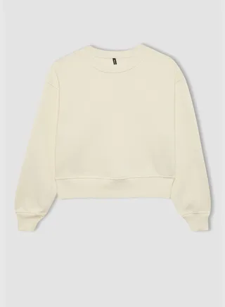 Woman Crew Neck Knitted Sweatshirt