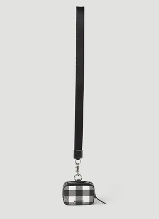 Burberry Logo Detailed Checked AirPods Case