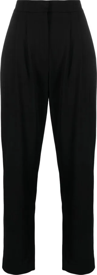 High-Waist Slim-Leg Trousers