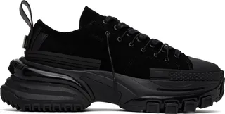 Wooyoungmi Black Double Lace Sneakers