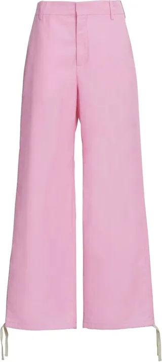 Embroidered-Logo Straight-Leg Trousers