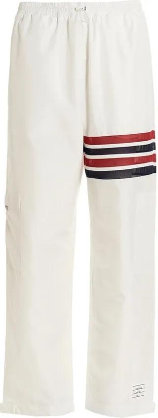 Thom Browne High Waist 4-Bar Striped Track Pants