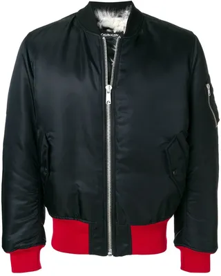 Contrast Hem Bomber Jacket