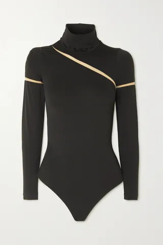 Wolford - Leia String Stretch-jersey Thong Bodysuit - Black