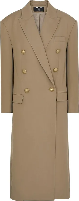 Balmain Double-breasted Wool Coat