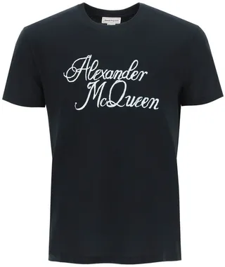 Alexander McQueen Logo Printed Crewneck T-Shirt